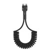 Cablu Baseus - Data Cable Fish-Eye (P10320203111-00) - USB-C to USB-C, Fast Charge, 100W, Expandable Design, 1m - Cluster Black