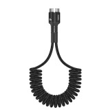 Cablu Baseus - Data Cable Fish-Eye (P10320203111-00) - USB-C to USB-C, Fast Charge, 100W, Expandable Design, 1m - Cluster Black