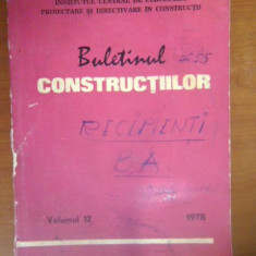Buletinul constructiilor vol.12