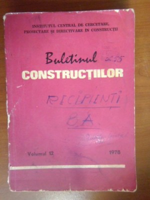 Buletinul constructiilor vol.12 foto