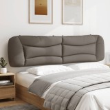 VidaXL Pernă pentru tăblie de pat, gri taupe, 200 cm, material textil