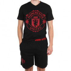 Manchester United pijamale de bărbați Short Crest black - XL