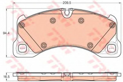 Set placute frana,frana disc PORSCHE CAYENNE (92A) (2010 - 2016) TRW GDB1969 foto