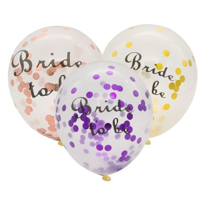 Set Baloane Conffeti, Bride To Be, Multicolor, 10 Bucăți foto