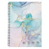 Caiet Spirală, Marble, B5, 2 Subiecte, 64 File, Culoare Verde Marin, Copertă Moale, Oem