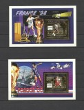 CHAD 1998 FOTBAL CAMPIONATUL MONDIAL DIN FRANTA GOLD FOIL, Nestampilat