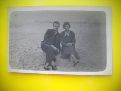 HOPCT RO 398 U PE MALUL MARII IN 1932 -FOTOGRAFIE VECHE-TIP CP foto