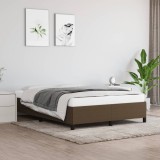 vidaXL Cadru de pat fără saltea, maro &icirc;nchis, 140x200 cm, textil