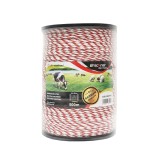 Fir pentru gard electric 500 m, 4 mm, 6x0.2 mm SS, alb-rosu, Breckner