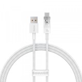Cablu Date si Incarcare USB-A - USB-C Baseus Explorer, 100W, 1m, Alb CATS010402