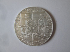Cehoslovacia 20 Korun 1933 aUNC argint foto