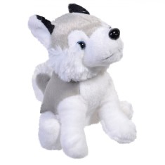 Jucărie Plus, Husky, 13 cm, Gri-Alb