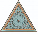 Cumpara ieftin Sticker decorativ, Mandala , Turcoaz ,60cm, 4884ST, Oem