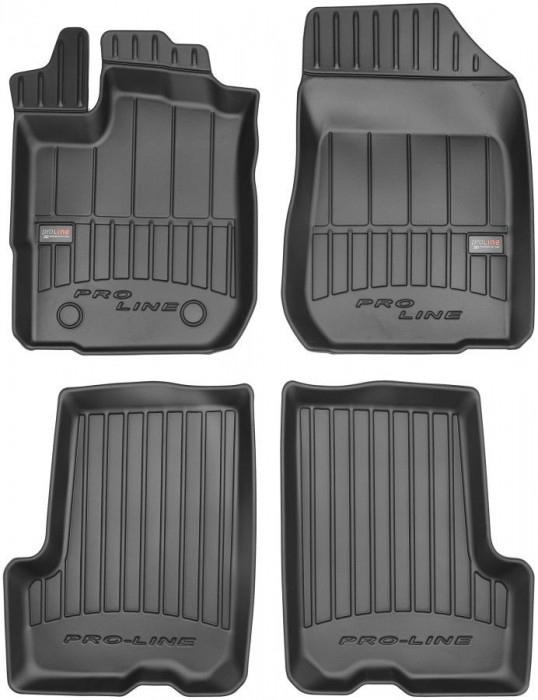 Set Covorase Auto Cauciuc Negro Dacia Logan MCV 1 2006-2013 Pro Line Tip Tavita 3D 3D407534