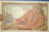 20 franci 1948 Franta, 20 francs 1948, pescarul, seria Y.167 12467