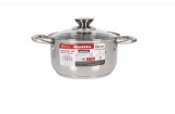 Cratita inox 3 litri cu capac sticla