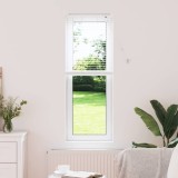 vidaXL Jaluzea pentru Fereastră cu perdele Altele Manual Alb 80 x 130 cm Aluminiu