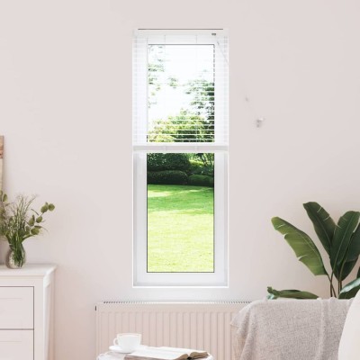 vidaXL Jaluzea pentru Fereastră cu perdele Altele Manual Alb 80 x 130 cm Aluminiu foto