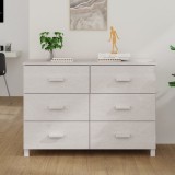vidaXL Servantă, alb, 113x40x80 cm, lemn masiv de pin