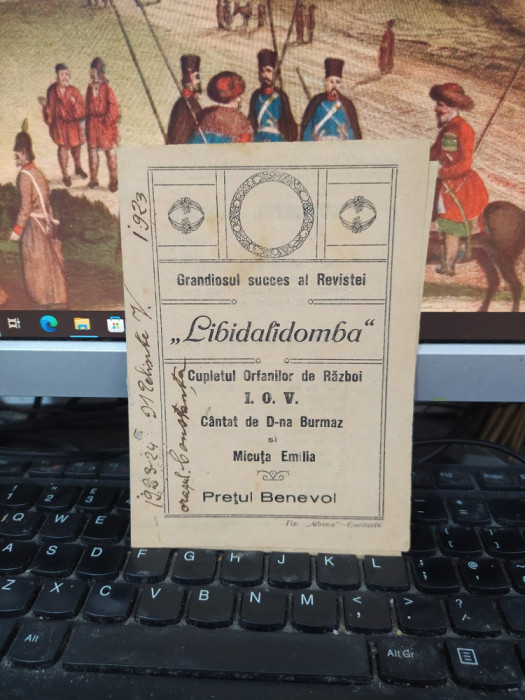 Program, Grandiosul succes al Revistei Libidalidomba, Constanța 1923, 082