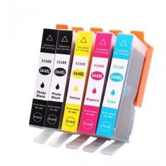 Set 5 cartuse compatibile HP 364XL Black, Cyan, Magenta, Yellow foto