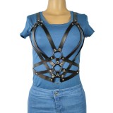 Eross top Criss Cross Belts S/M Black
