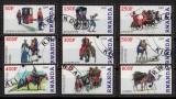 Timbre Rwanda 2009 - Mijloace de transport din trecut - Serie Completa