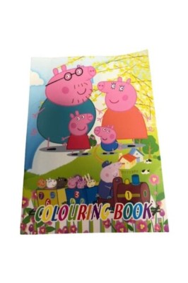 Carte de colorat Peppa Pig pentru copii, multicoloră, diverse personaje foto