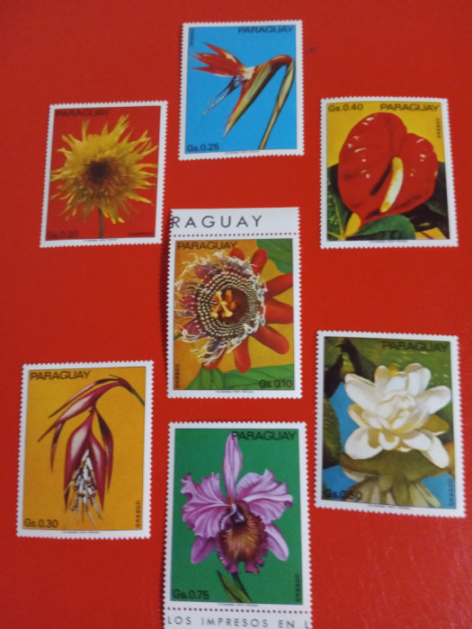 PARAGUAY, FLORA - SERIE COMPLETĂ MNH