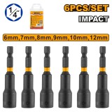 Cumpara ieftin Cheie Bit Magnetica 6-12mm, tubulara hex 1/4 set de 6 bucati, Ingco AMN65061