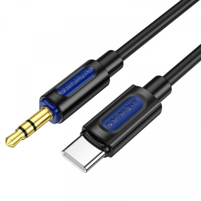 Cablu Audio USB-C - 3.5mm Borofone BL20, 1m, Negru foto