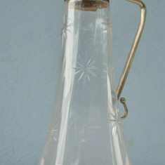 Carafă pentru lichior sau oliviera din cristal tăiat Art Nouveau