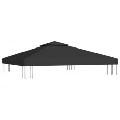 Acoperis de pavilion, 2 niveluri, negru, 3x3 m, 310 g m ²