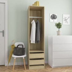 vidaXL Șifonier cu sertare stejar sonoma, 50x50x200 cm, lemn prelucrat