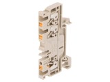 Terminal &Icirc;mbinare Șine 2,5mm&sup2; 3 Borne Bej 5,1mm