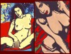 Erotic Levant - Set 2 picturi erotice pop art, tempera pe carton special, arta erotica, certificat de autenticitate, Nud, Altul