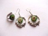 Set inel si cercei cu sticla murano 47885