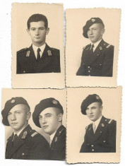 Lot 4 fotografii elevi militari romani Cernauti 1937 foto