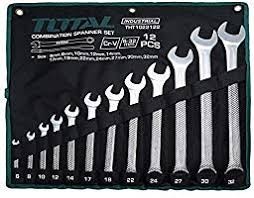 TOTAL - SET 12 CHEI COMBINATE FIXE/INELARE - 6-32MM (INDUSTRIAL) PowerTool TopQuality foto