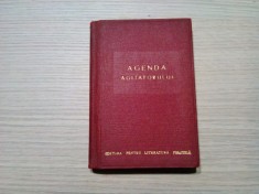 AGENDA AGITATORULUI - Ed. Literatura Politica, 1954, 344 p.+ 2 harti color