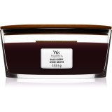 Woodwick Black Cherry lum&acirc;nare parfumată cu fitil din lemn (hearthwick) 453 g