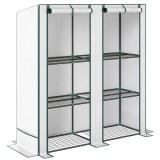 Outsunny Seră Aplicată, din PE Consolidată,, 144 x 48 x 152 cm, Alb | Aosom Romania