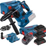 Bosch GBH 18V-28 CF - Rotopercutor SDS-Plus 3.3 J mandrina interschimbabila valiza speciala accesorii + Set 3 acumulatori si incarcator Li-Ion 18 V 4