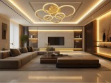 Lustra Led Cu Telecomanda, Design Elegant, 132W, Lumina Reglabila 3000&ndash;6500K