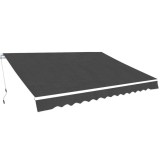 Cumpara ieftin Copertină pliabilă acționată manual, 600 cm, antracit
