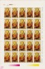 ✅ RO 1992 ,LP 1284 ,&quot;Sfintele Pasti&quot;, serie coala de 25 serii ,MNH, Nestampilat