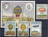 Central African 1983 Aviation Zeppelin Balloons set+perf. sheet MNH DC.012