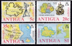 DB1 Antigua 1975 Harti Vechi Insula Corabii 4 v. MNH