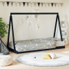 Cadru de pat pentru copii, negru, 90x190 cm, lemn masiv de pin GartenMobel Dekor, vidaXL