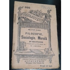 Filozofie, Sociologie, Morala - Hector Denis